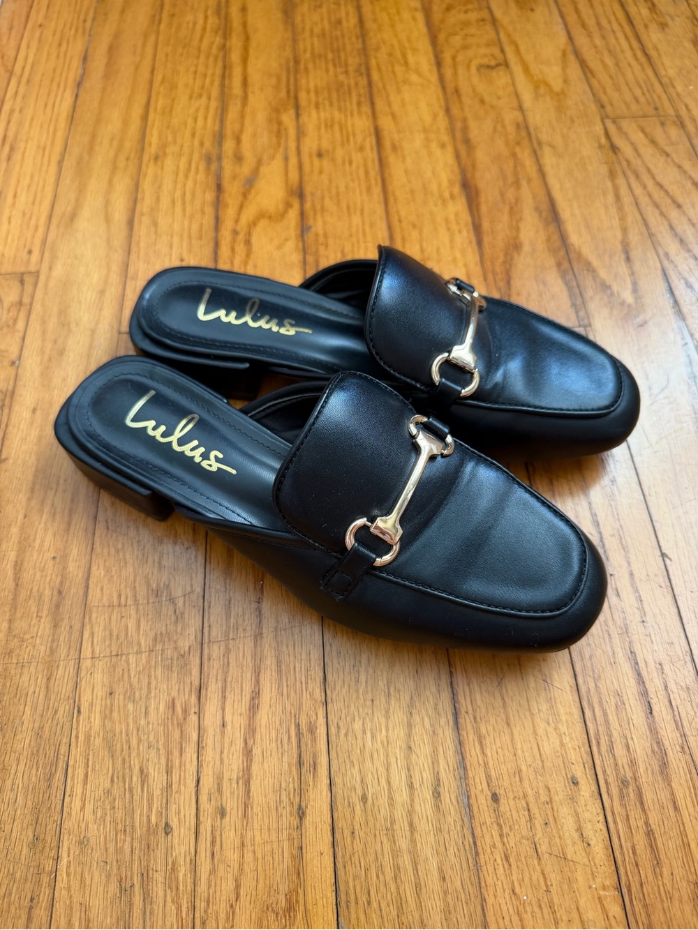 Lulus black mule loafers